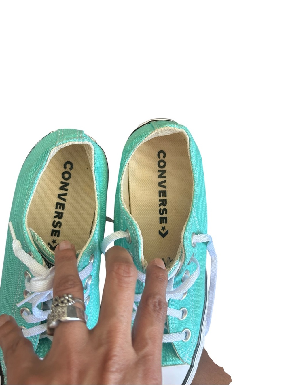 Converse Mint Green Low Top Sneaker Size Women 7.5 Men 5.5 - Picture 10 of 11